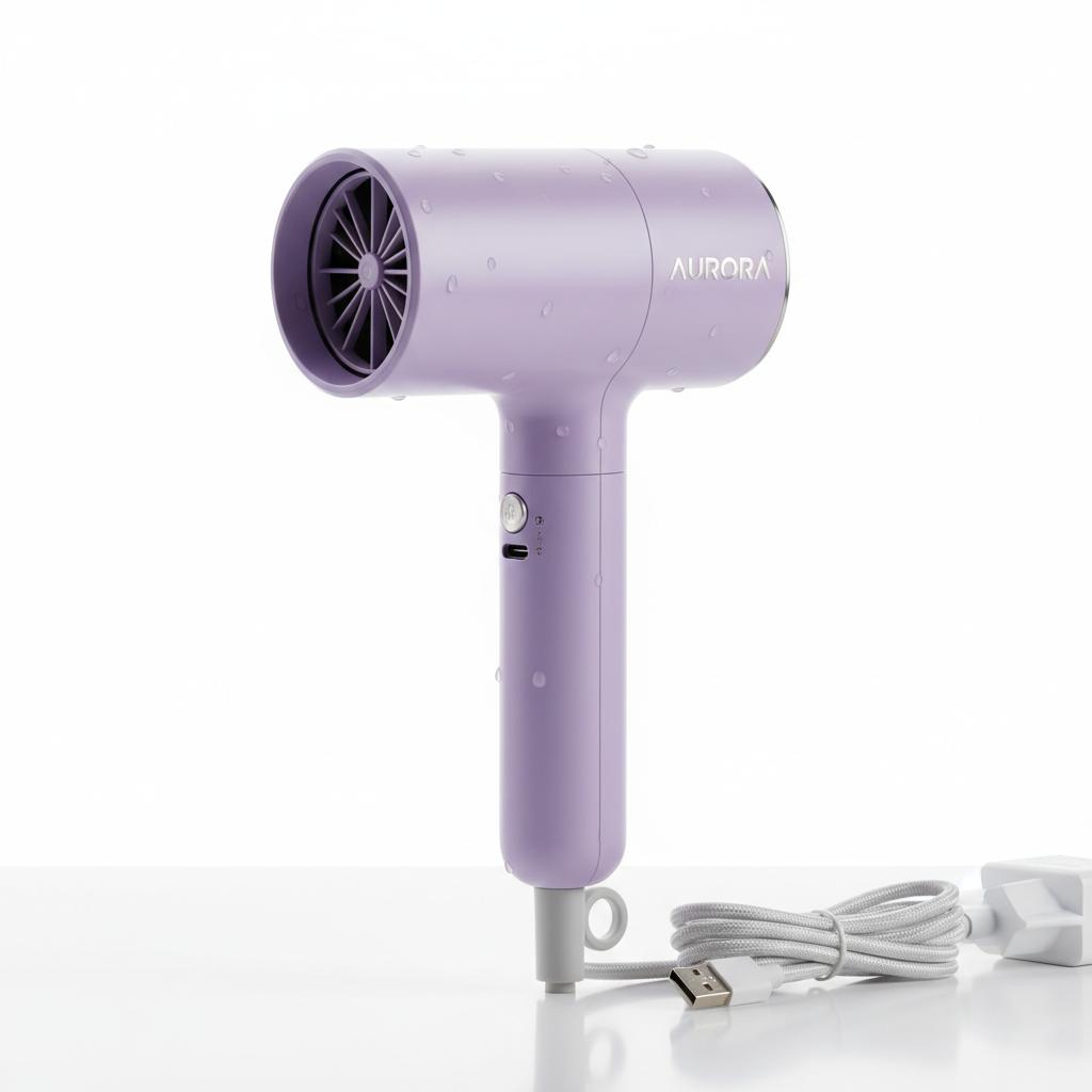 Cordless Wireless Hair Dryer - Pastel Lilac