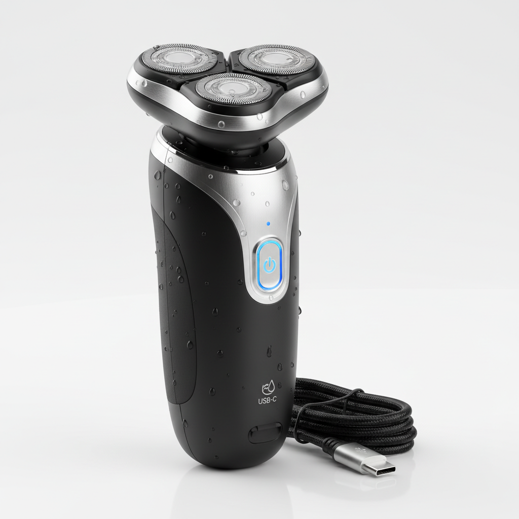 Pro Rotary Electric Shaver - matte black and silver